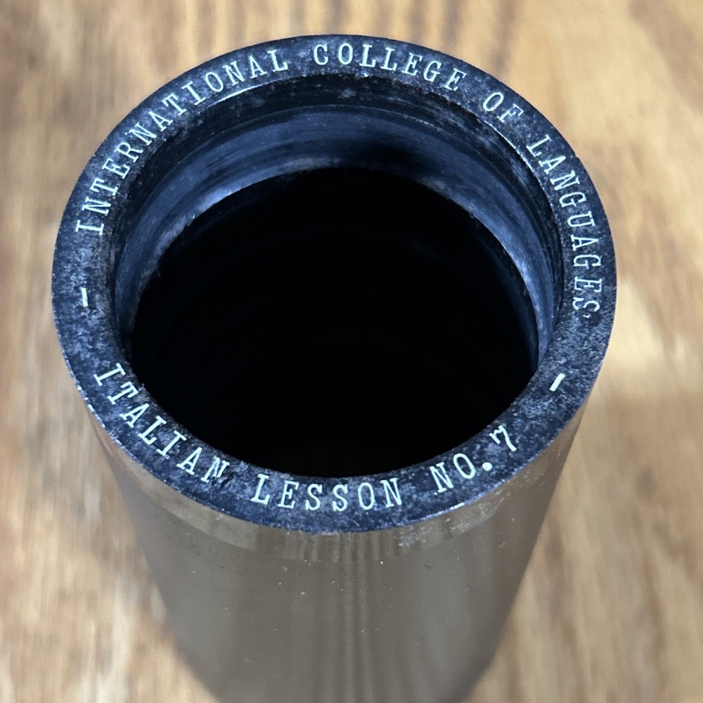 Edison Cylinder Record Italian Lesson No 7 ICS Language System Untested