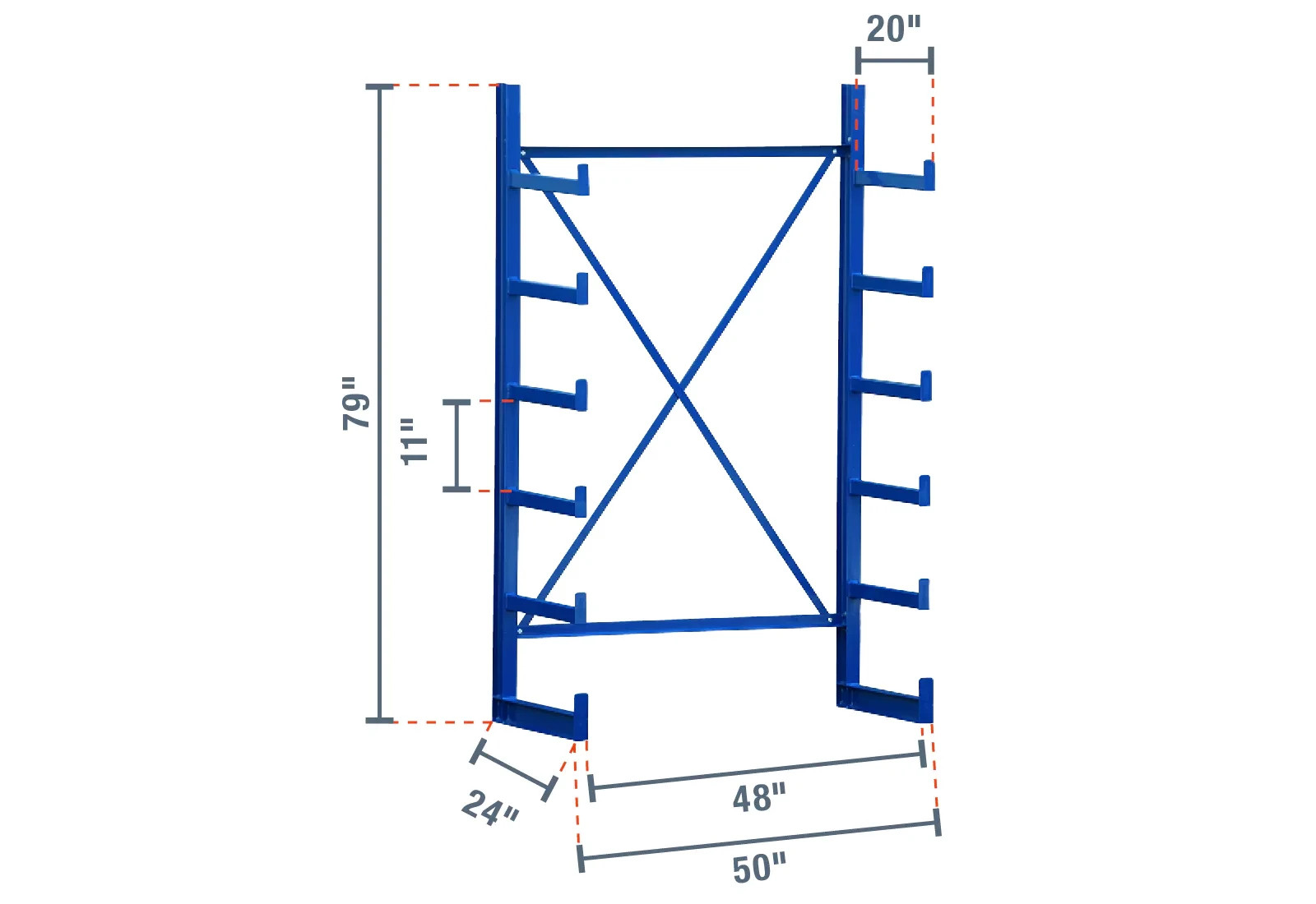 Single-sided Cantilever Rack KR2500