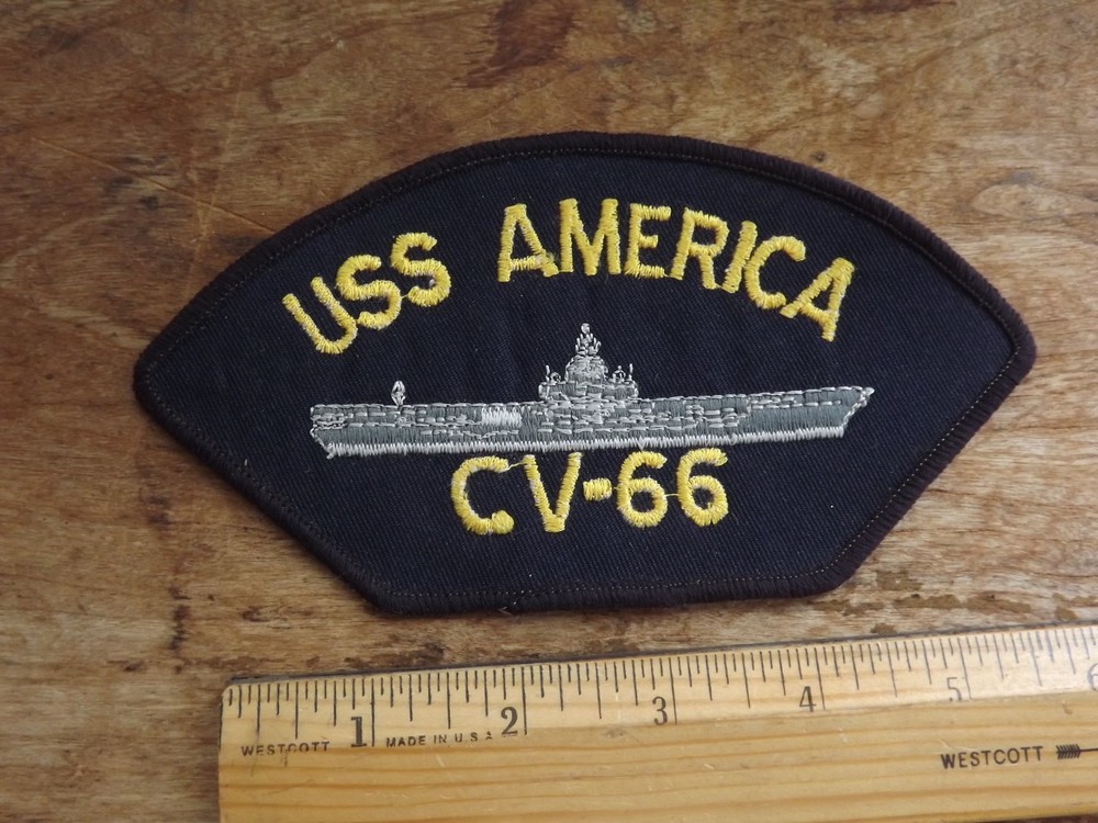 USS America CV-66 Veterans Hat Patch - INV# C382