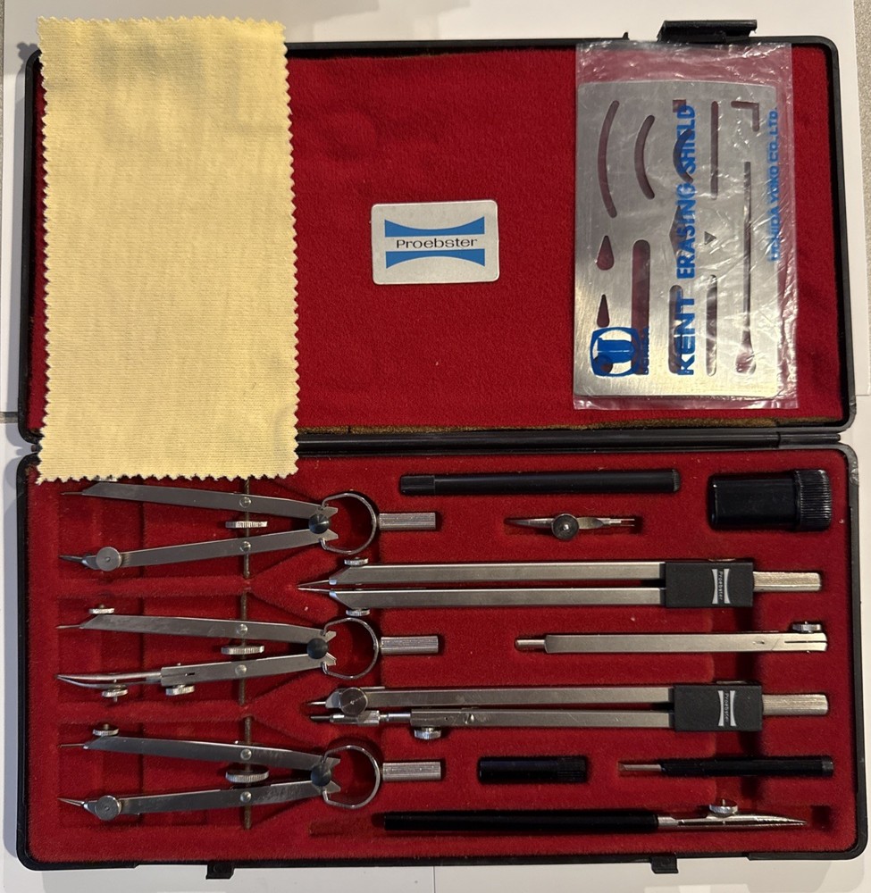 vintage Proebster drafting set