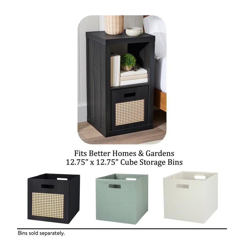 2-Cube Storage Organizer Modern Bookcase Open Back Easy Assemble Utility Style