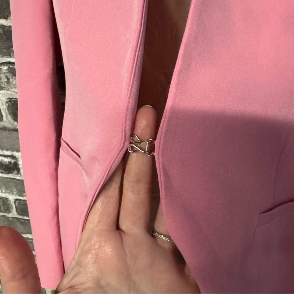Zara blazer pink hook loop closure pockets SIZE SMALL S