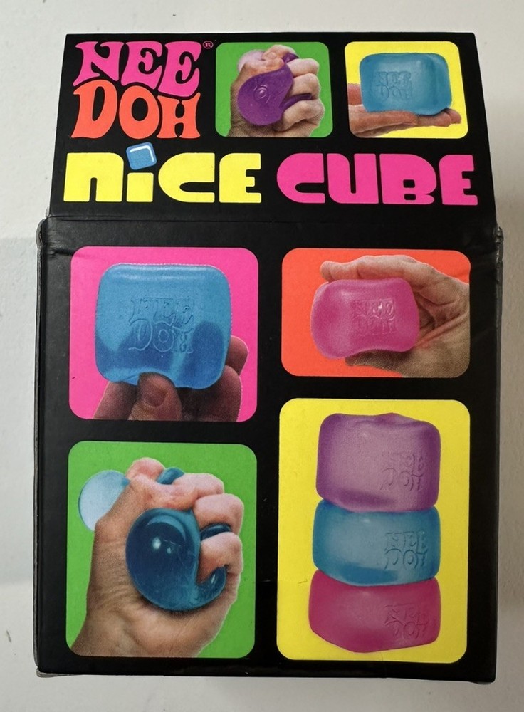 Schylling Nee Doh Nice Cube Super Solid Squish Toy Pink