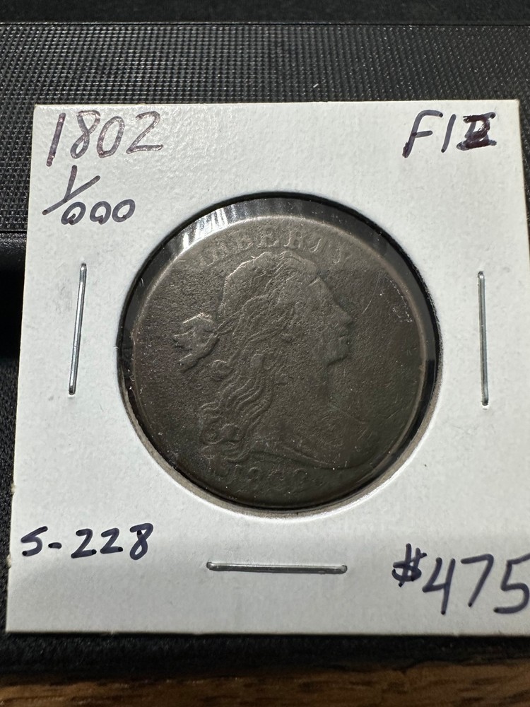 1802 1/000 large cent S-228 Fine