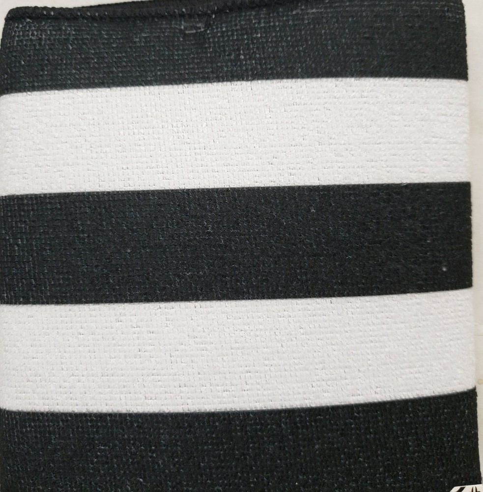 Kitchen Microfiber Drying Mat (15" x 20") BLACK & WHITE STRIPES, MI