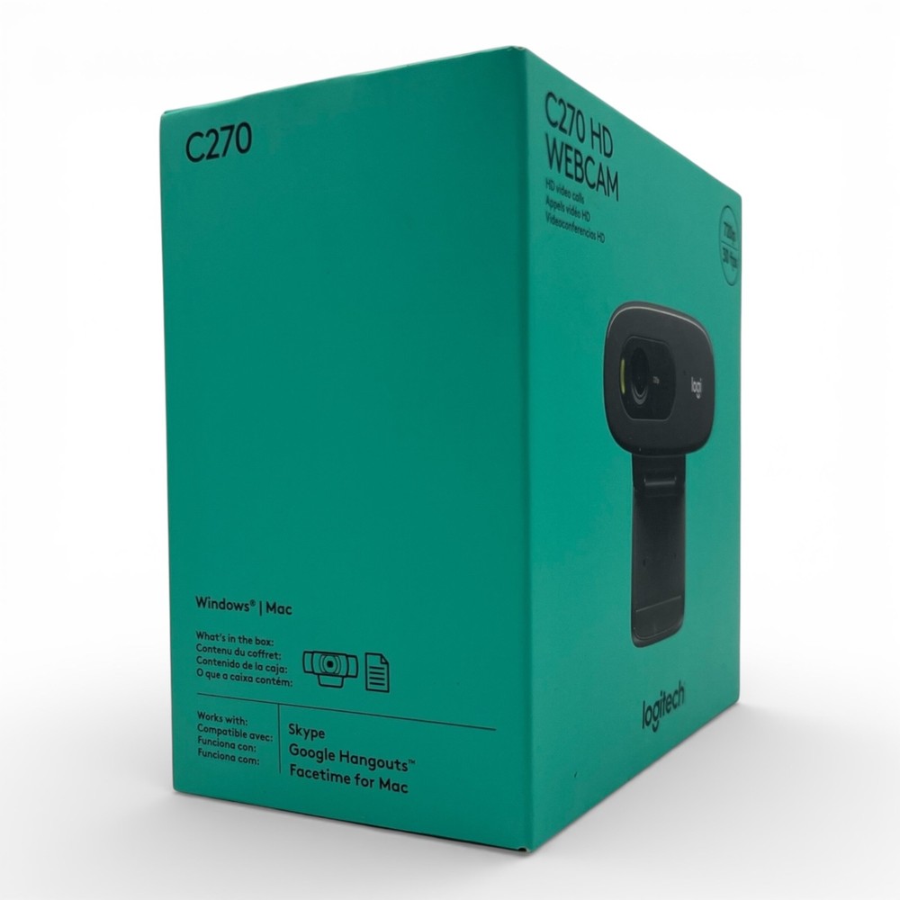 Logitech C270 Web Camera-Widescreen HD Video Calling |Noise-Reducing Mic (0739)