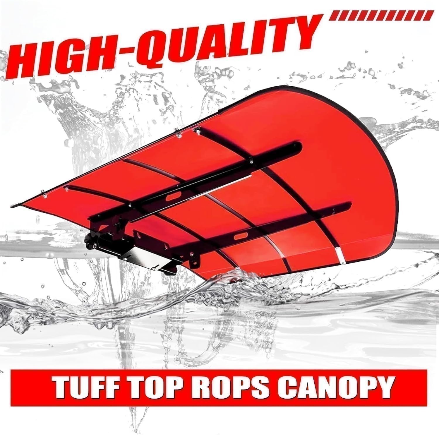 Sun Shield Tuff Top Tractor Canopy For 2" x 2" or 2" x 3" ROPS 48" X 52" Red NEW