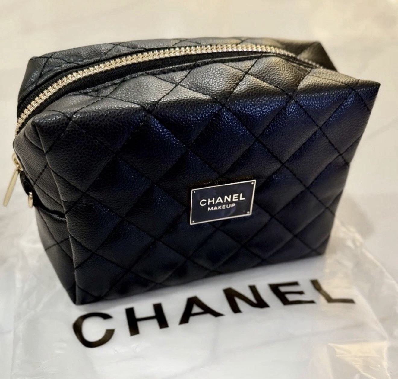 Chanel Makeup Black Quilted Pouch GWP