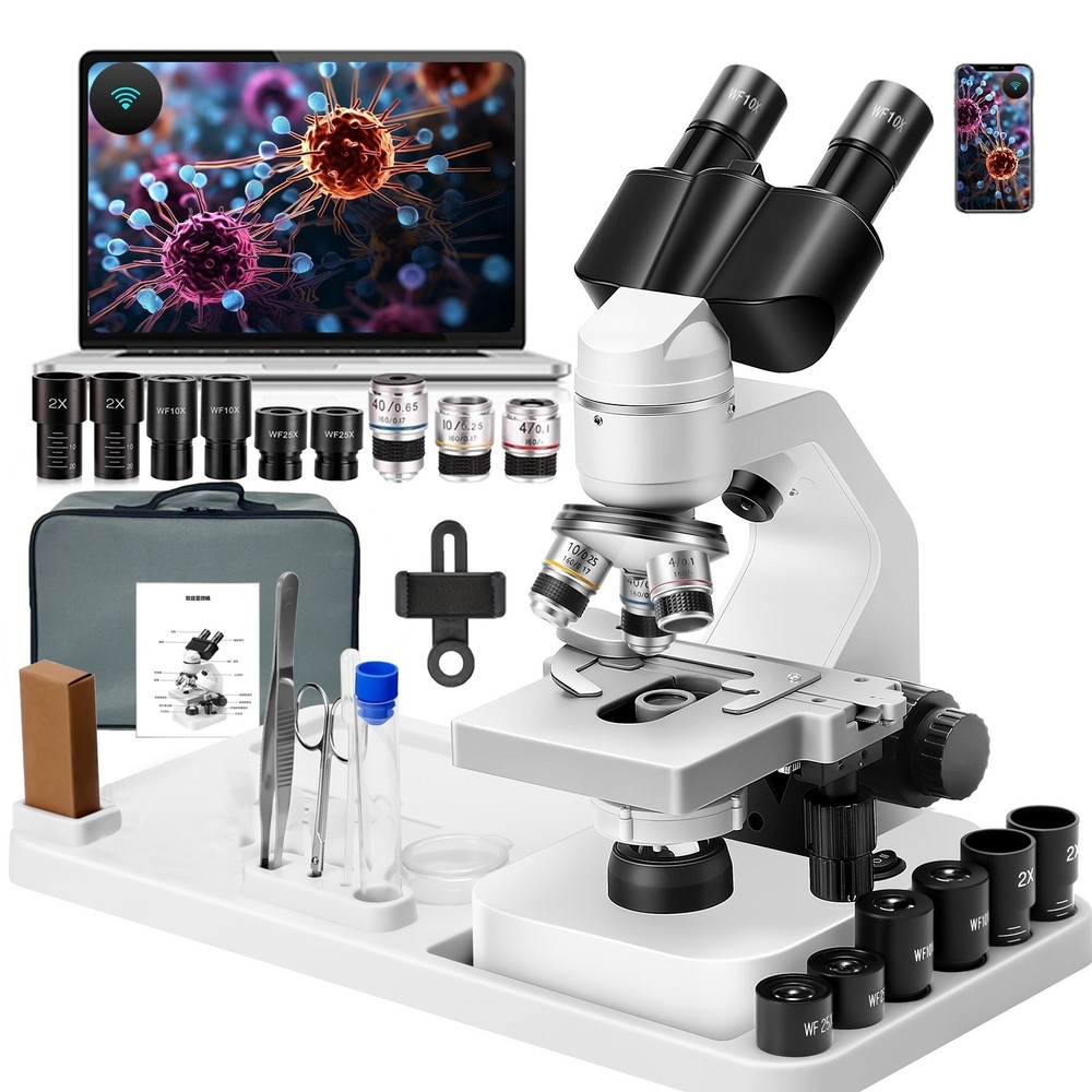 A 40X-2000X biological digital binocular microscope with LED light source, offer