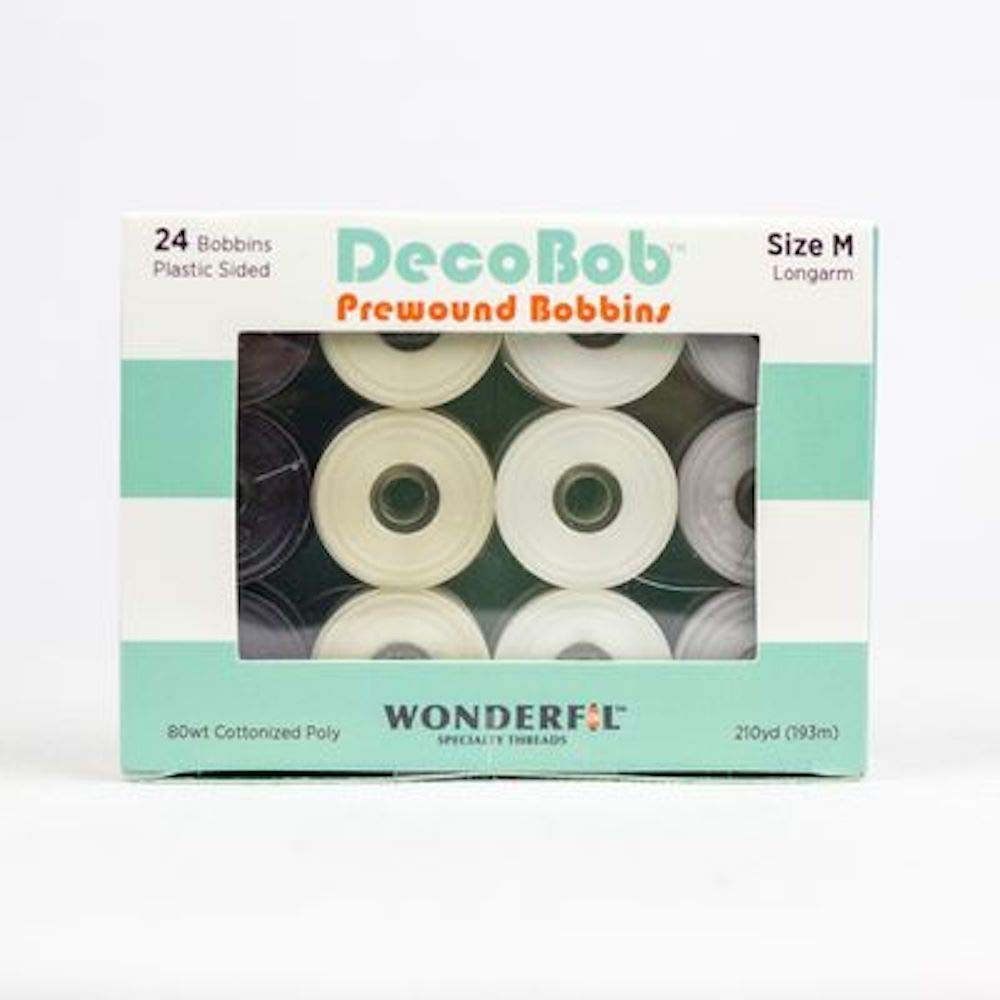 DecoBob Prewound Bobbins, Size M Longarm (Basic)