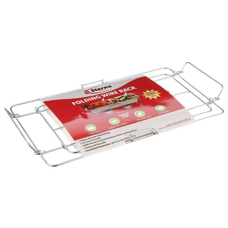 Folding Wire Chafing Rack Buffet Server Durable Space Saving Easy Setup New