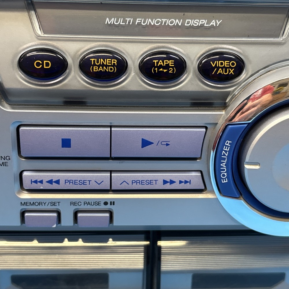 Vintage Sharp CD-BA2100 3 CD Changer Player Cassette Receiver