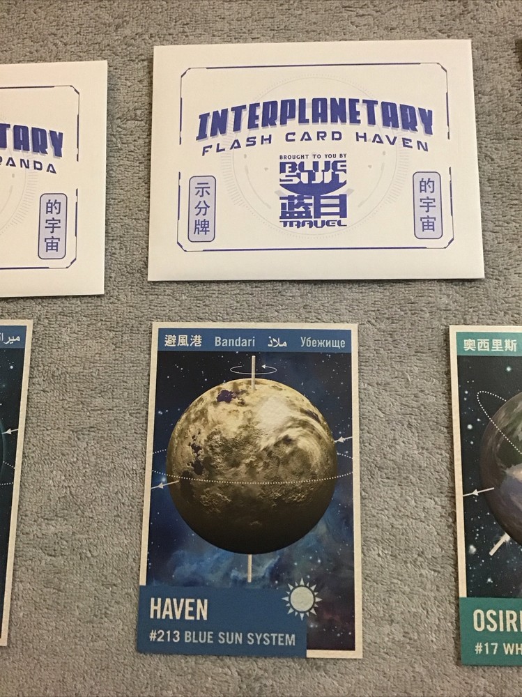 Lootcrate Exclusive FIREFLY SERENITY Framable Interplanetary Flash Cards Set x4