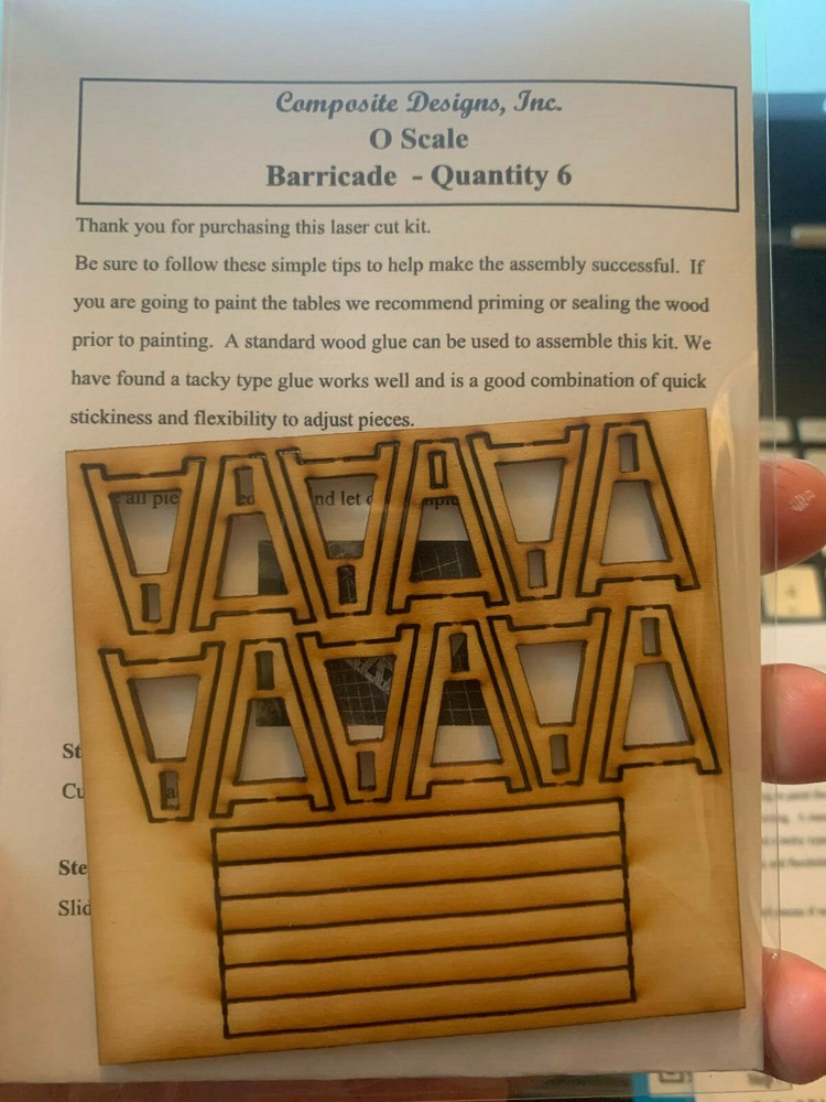 O Scale Laser Cut Barricade Kit