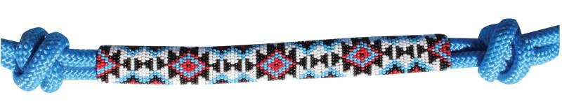 Professional's Choice Beaded Rope Halter - Turquoise