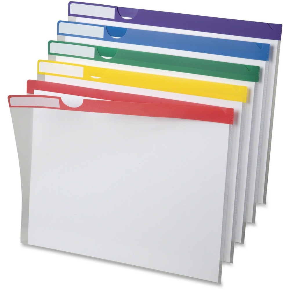 Esselte 50981 Clear Poly Index Folders Assorted 10/Pack