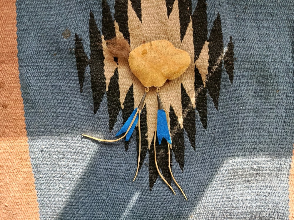 BEADED BUFFALO - Amulet, Toy, Plains style beadwork
