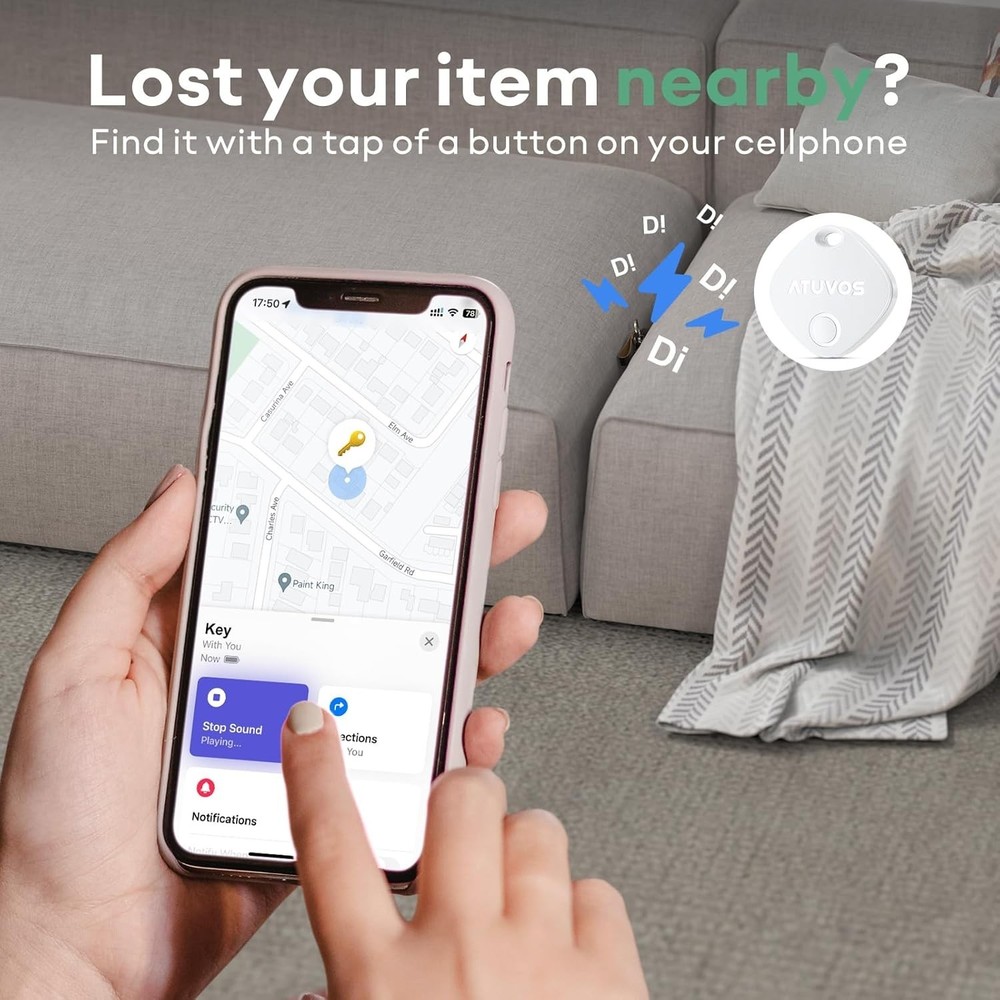 ATUVOS Air Tracker Tags 4 Pack Bluetooth Luggage Tracker Apple Find NIB