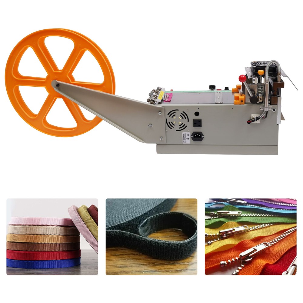 Webbing Cutter Automatic Hot & Cold Braided Tape Cutting Machine Ribbon Elastic