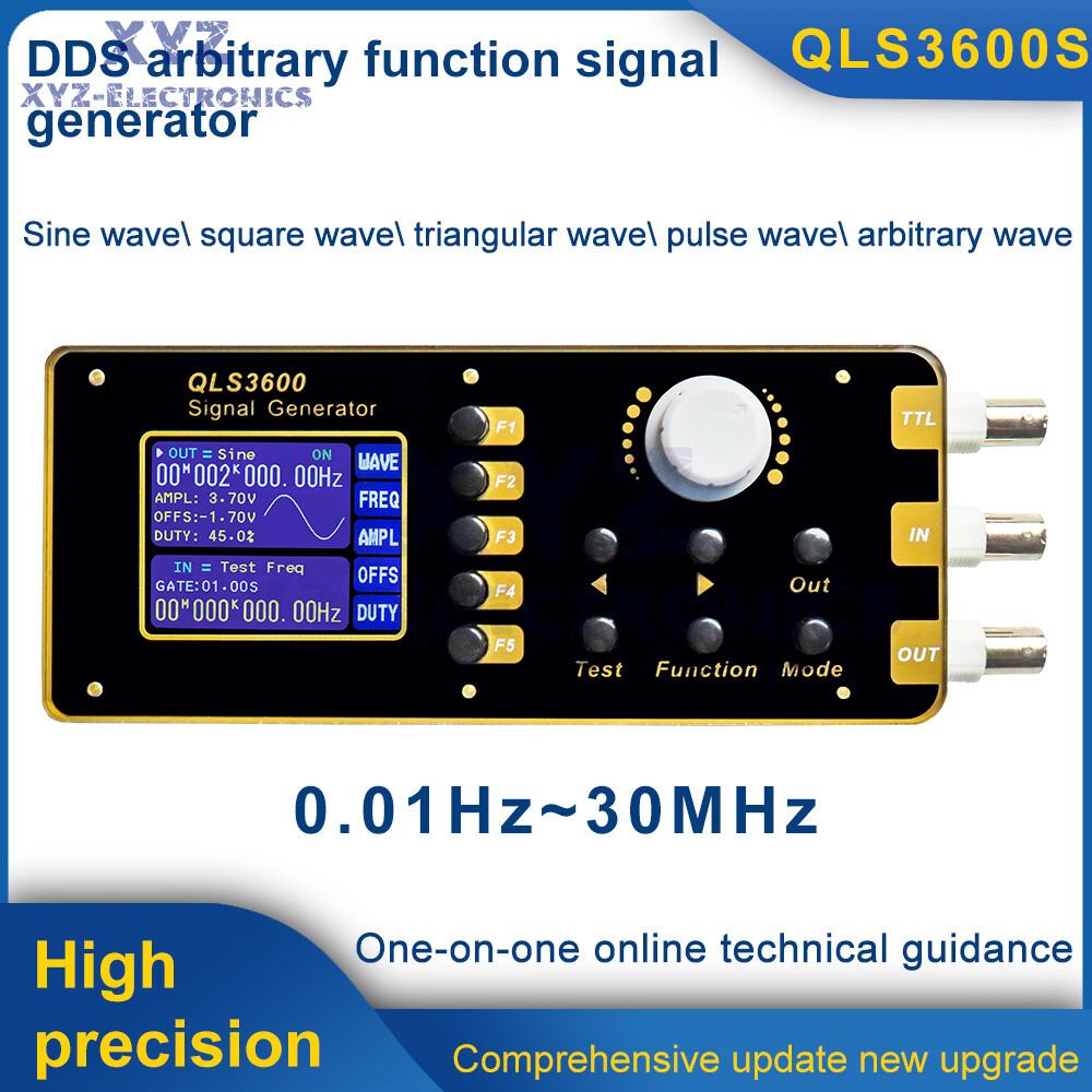 QLS3600S 2.4-in TFT Arbitrary Wave DDS Function Signal Generator/Frequency/Pulse