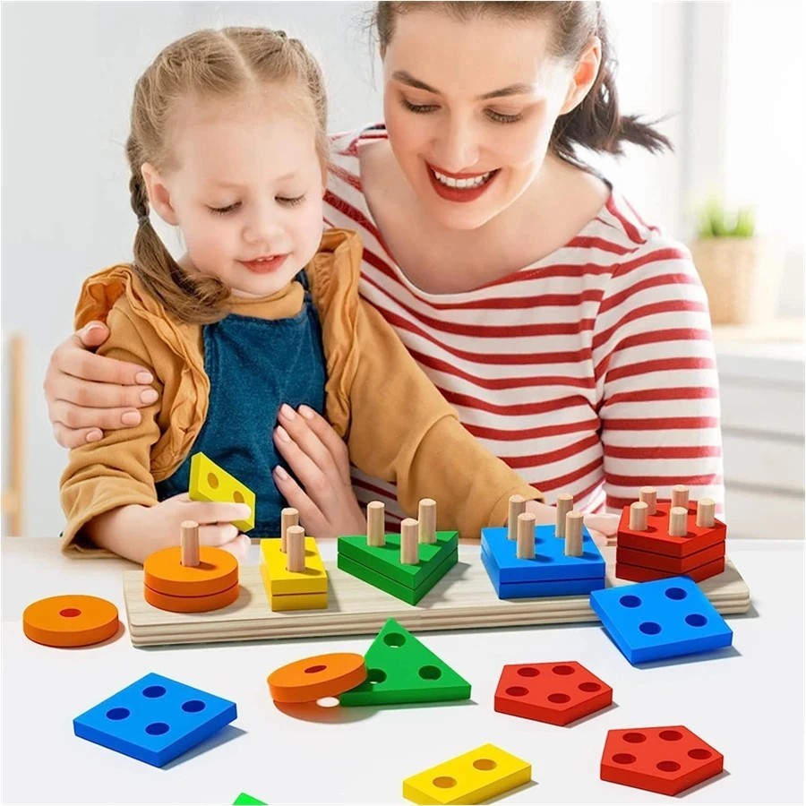 Montessori Toys for 1 2 3 Year Old Girls Boys, Wooden Sensory Toys for 1-3 Ye...