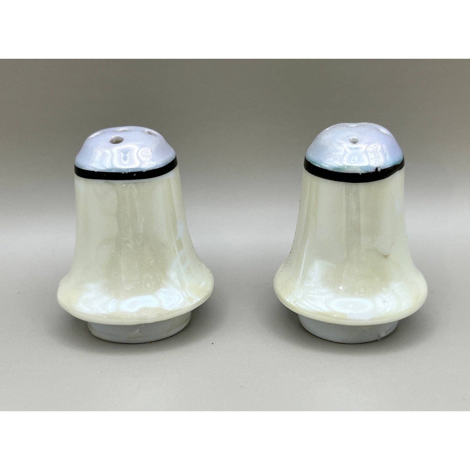 Vtg Hand Painted Tashiro Shoten Ceramic Salt & Pepper Shakers 1.5" Floral Rose