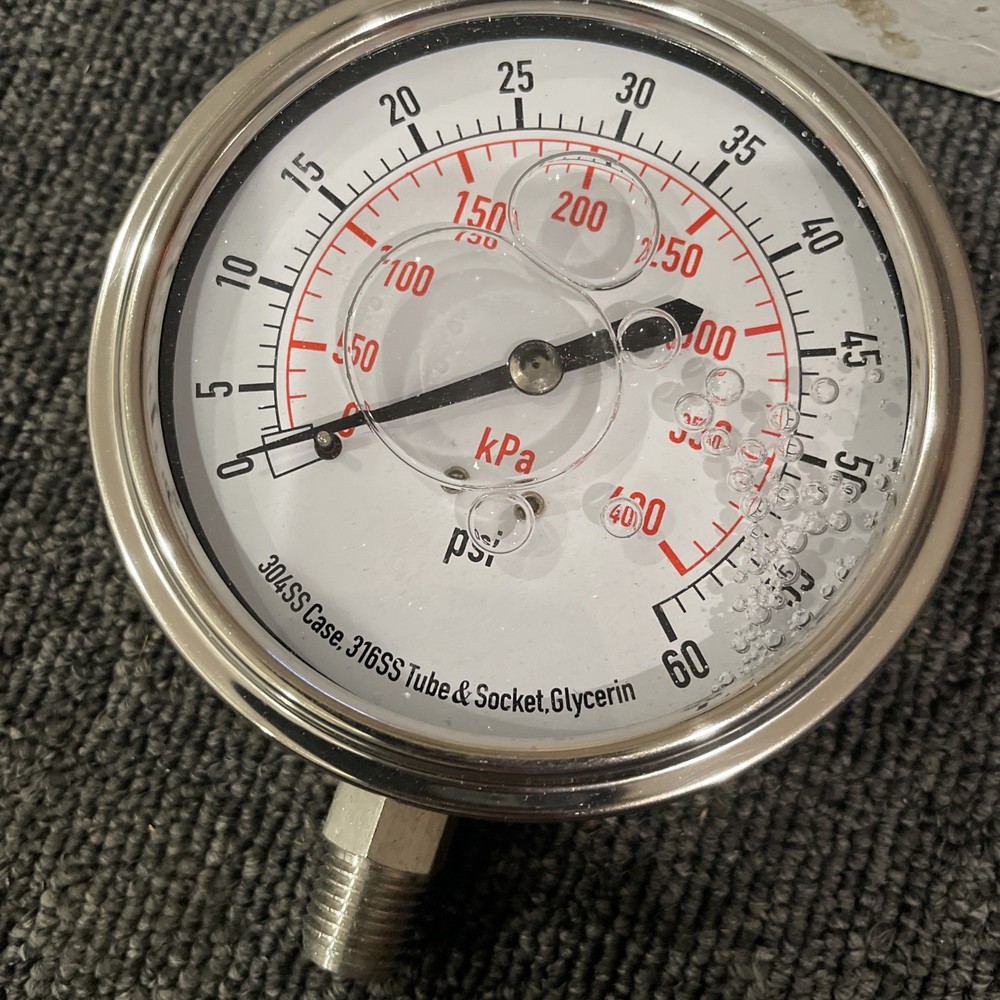 4CJ8A COMPOUND GAUGE, LIQUID FILLED, 2-1/2"