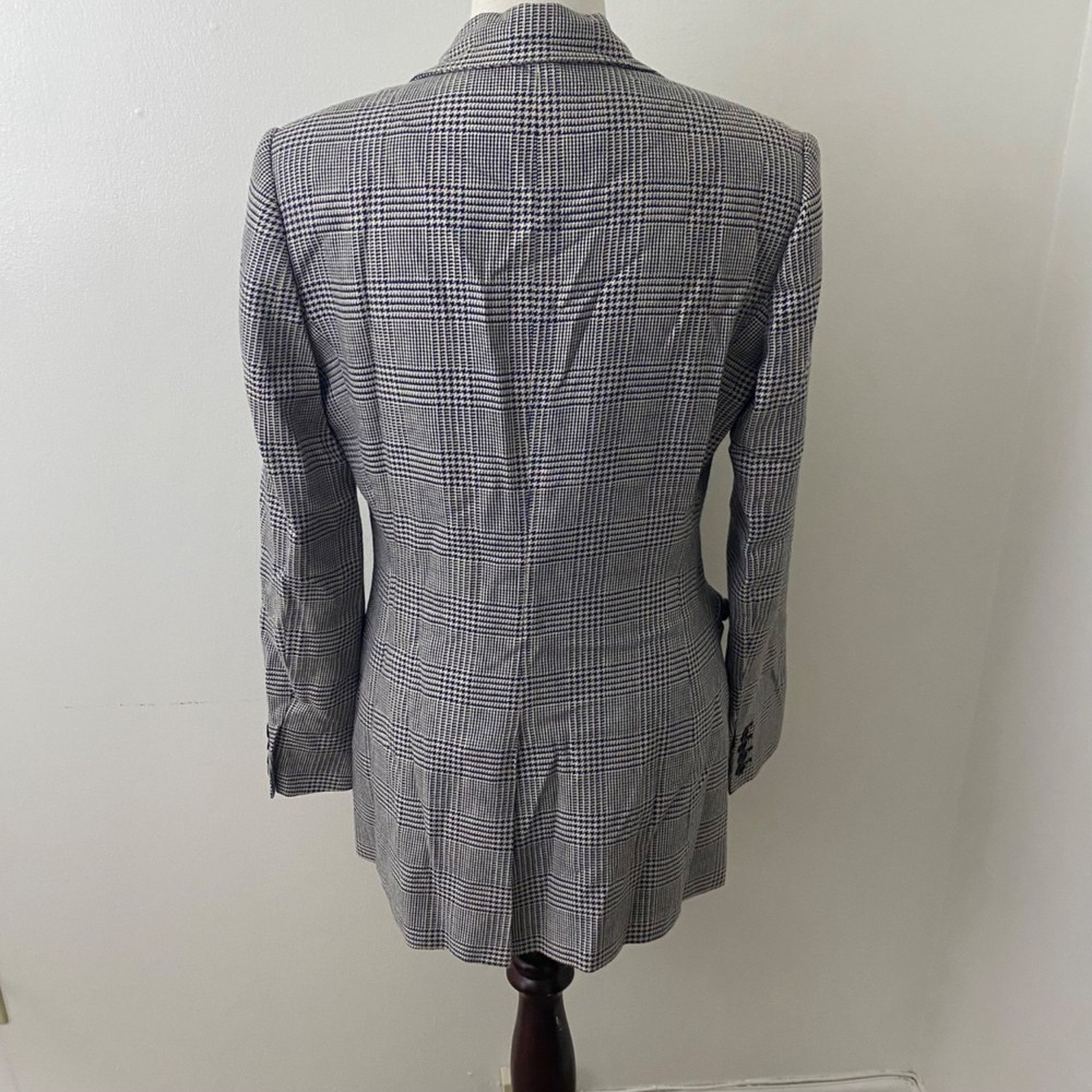 Ralph Lauren Collection Houndstooth Blazer Jacket Size 8