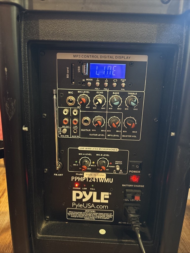Pyle PPHP1241WMU Wireless Portable Bluetooth Loudspeaker Includes Microphone