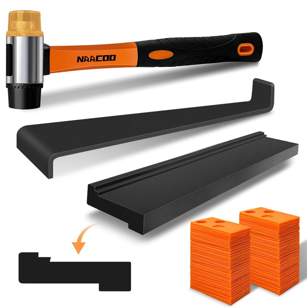 Complete Laminate Flooring Installation Set: Tapping Block & Rubber Mallet