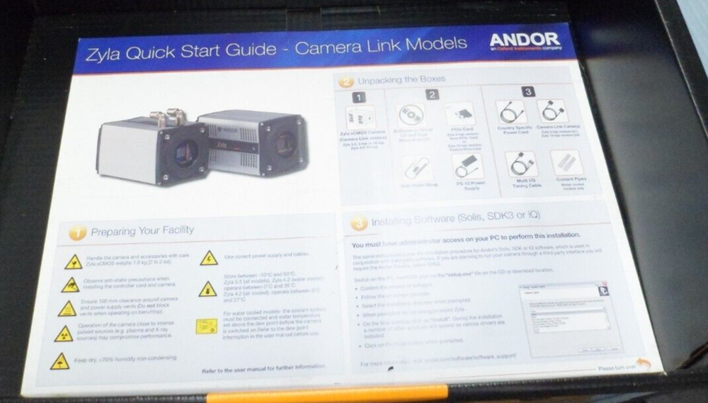 Andor ZYLA-5.5-USB3 sCMOS Microscope Camera