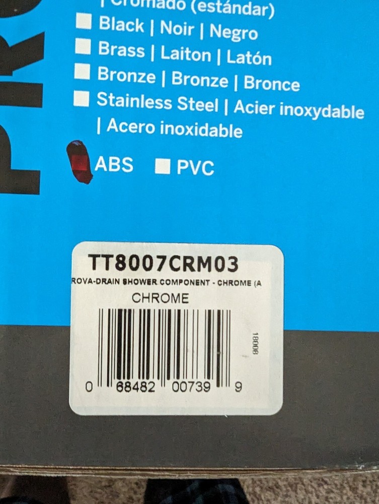 Prova Chrome Drain Kit