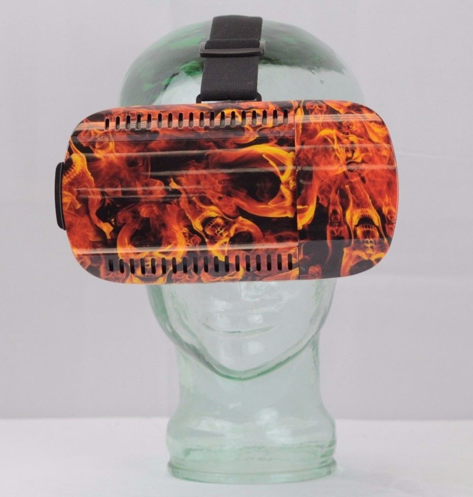 Flaming Skulls VR Headset for Smartphone iphone google android samsung LG
