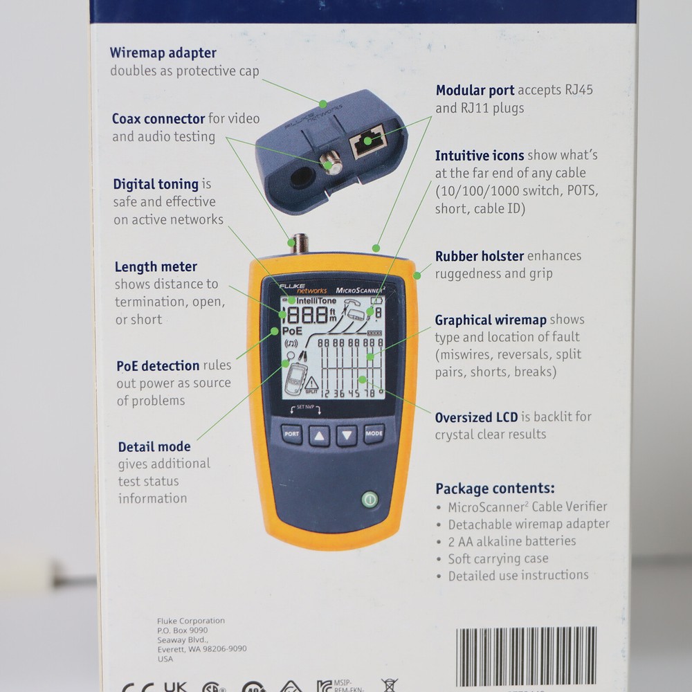 Fluke Networks MS2-100 Microscanner2 Cable Verifier