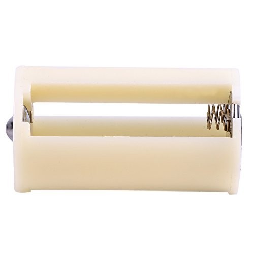 Universal AA to D Battery Adapter Converter Case 4-Pack - White, Easy Switch