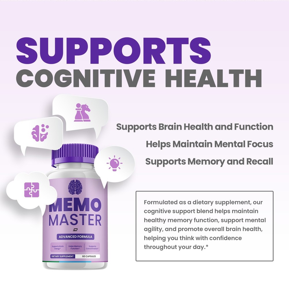 (1 Pack) Memo Master Supplement Capsules – Memo Master All Natural Memory