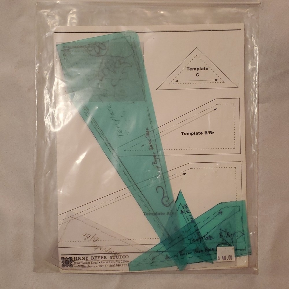 Jinny Beyer Studio Quilt Patterns Border Print Backpack PATTERN with templates