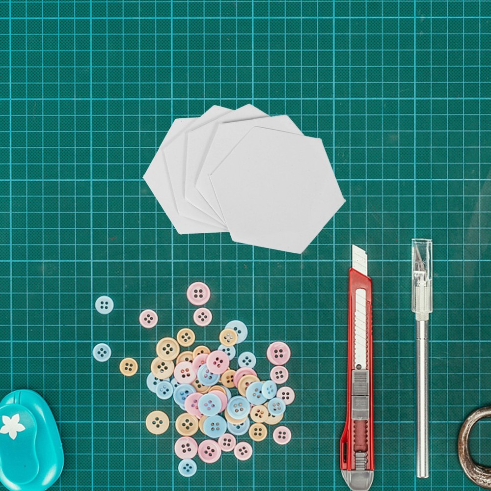 300 Pcs Hexagon Papers for Quilting Patchwork Tool Decor Drawing Hexagonal