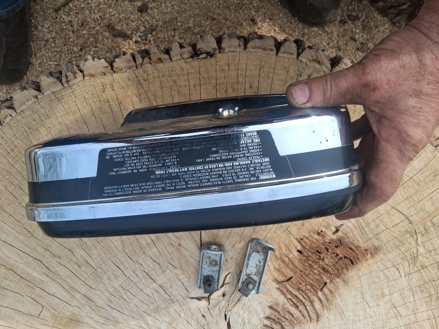 Harley Davidson Shovelhead 80 Cubic Inch Can Ham Air Cleaner With Brackets OEM