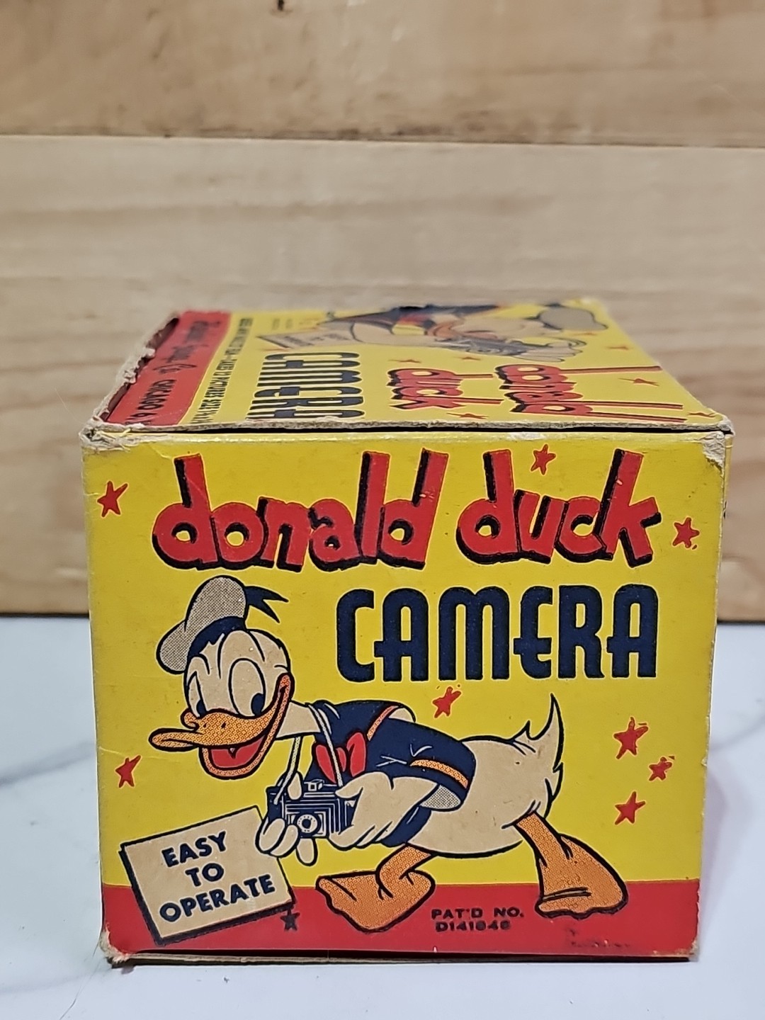 Vtg BOX ONLY for Donald Duck Childrens Camera Herbert George Co. Great Graphics