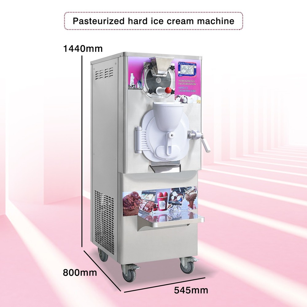 Kolice Commercial Hard Ice Cream Machine with Pasteurized, Heating, Cooling