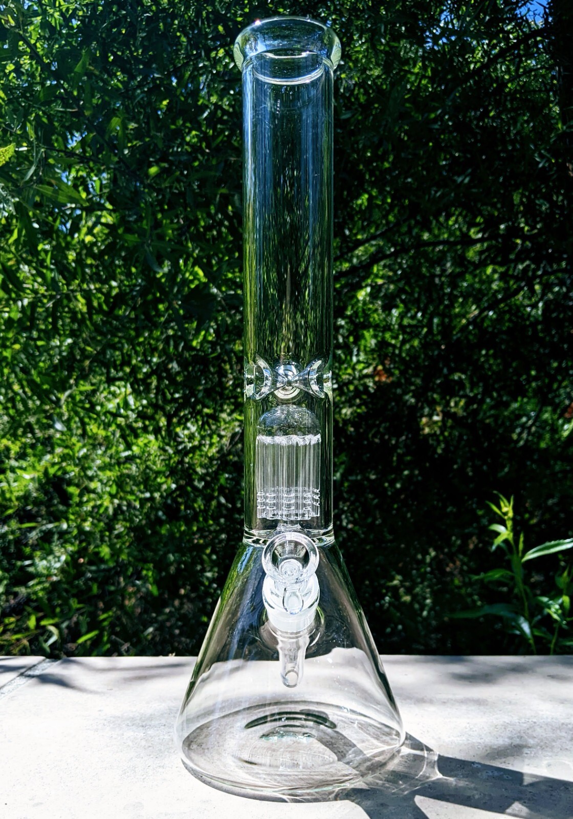 16 Inch Big Heavy Tree Perc Glass Bong Quality Tobacco Smoking Water Pipe Hookah