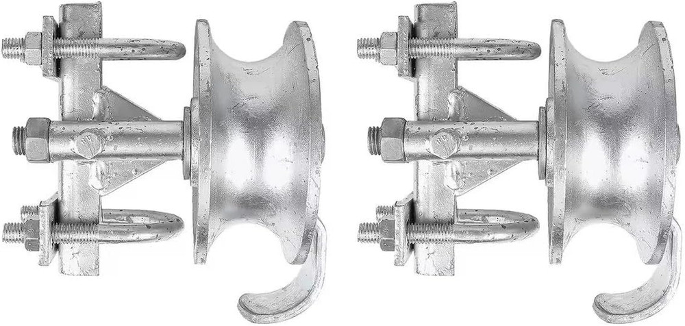 Sliding Gate Rollers - Steel Hardware for 2'' Frame & 1-5/8'' Track (2 Pack)