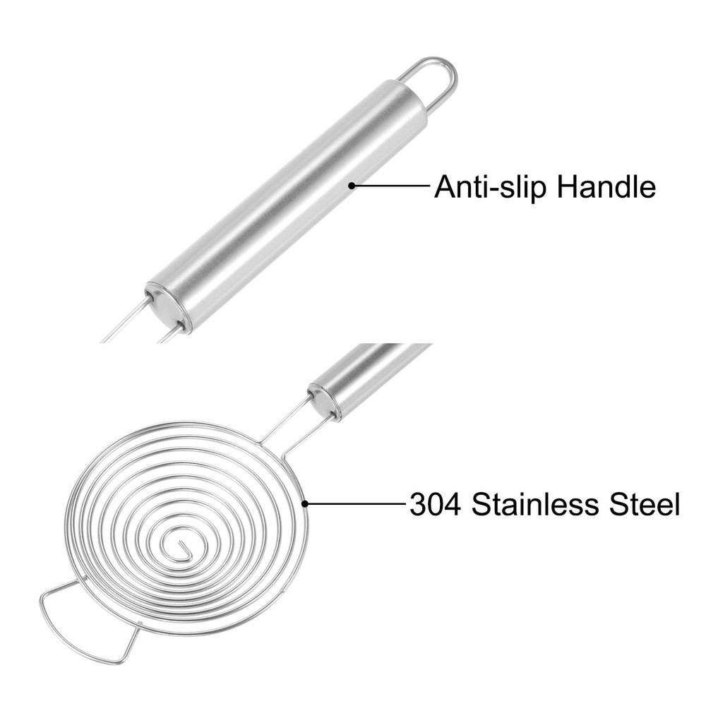 Egg Separator Stainless Steel Egg Yolk Separator with Long Handle Baking Tool