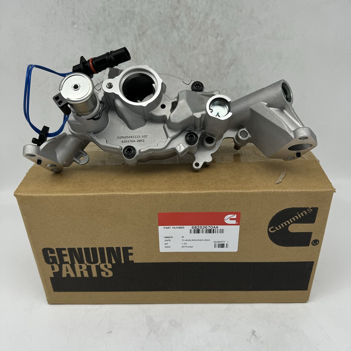 New Oil Pump & Solenoid Kit For 2011-2018 Dodge Chrysler Jeep 3.6L 68252670AB