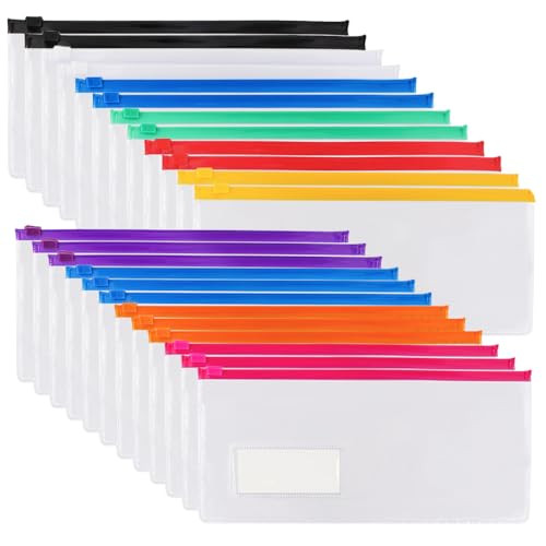 24pcs Poly Zip Envelope, Plastic Envelope, Reusable Envelopes, 9 x 4.7