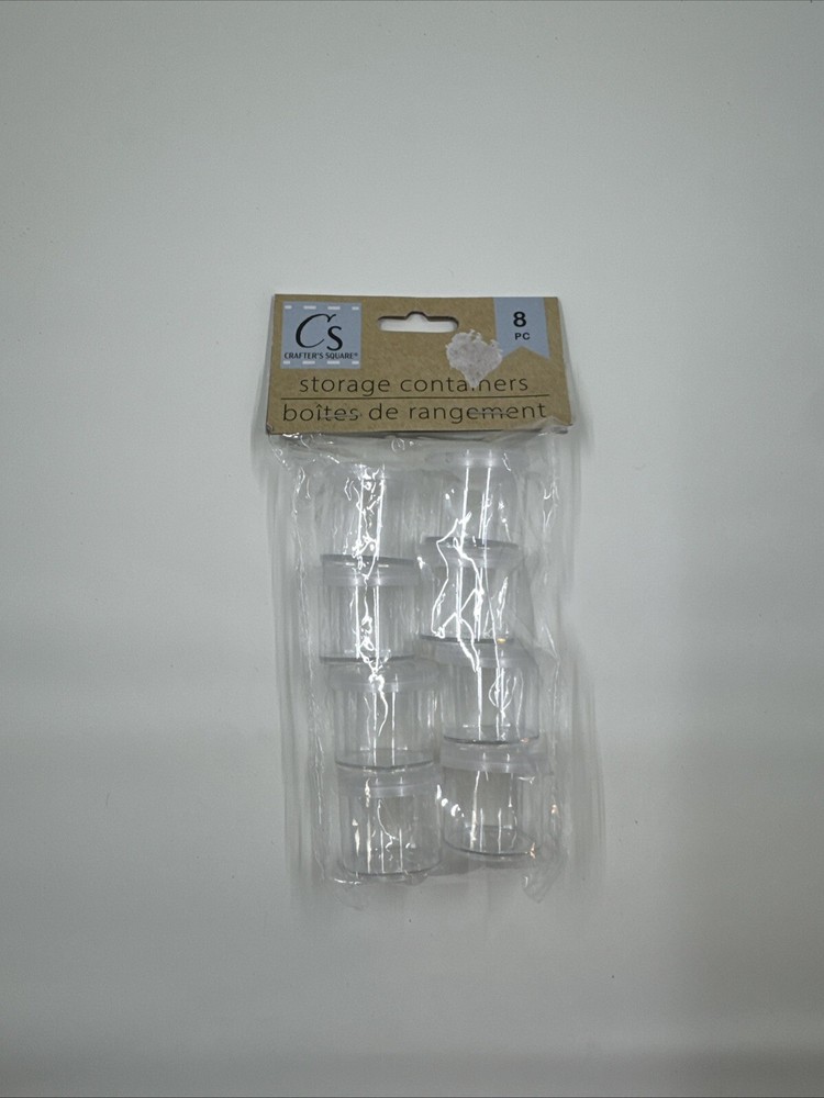 Crafter’s Square 8pc Mini Storage Containers Snap Lid Plastic