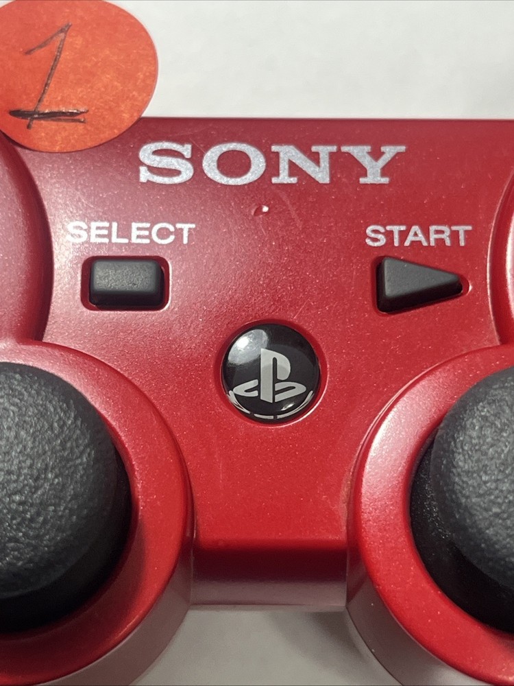 Sony PS3 DualShock 3 Wireless Controller Red OEM Original Tested