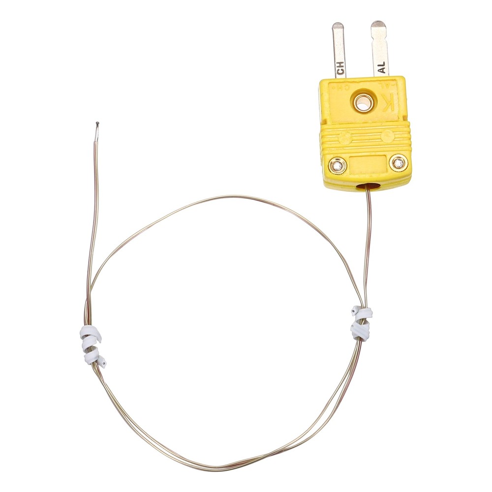 K Type Thermocouple Mini Connector Temperature Sensor 1ft, 1mm Wire