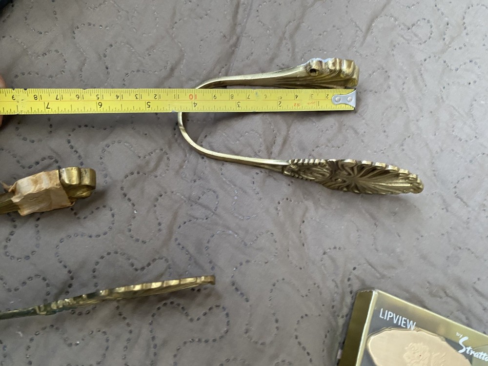 Vintage Brass Curtain Tie Backs Hooks